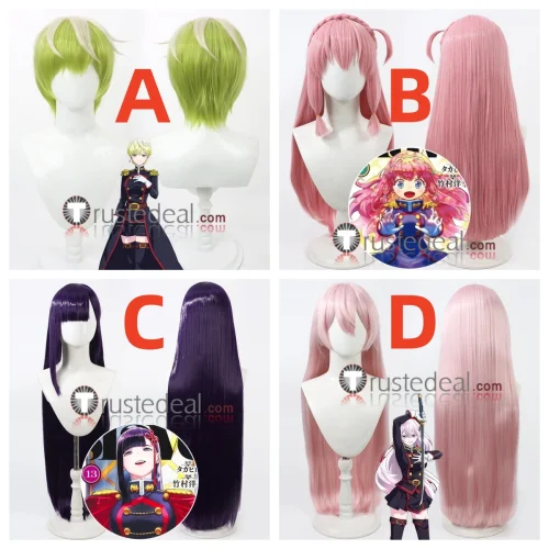Chained Soldier Mato Seihei no Slave Tenka Izumo Kyouka Uzen Nei Ookawamura Ren Yamashiro Green Pink Purple Cosplay Wigs