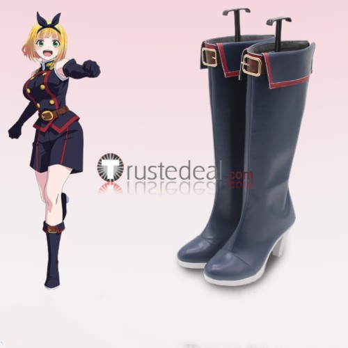 Chained Soldier Mato Seihei no Slave Nei Ookawamura Shushu Suruga Kyouka Uzen Black Cosplay Shoes Boots