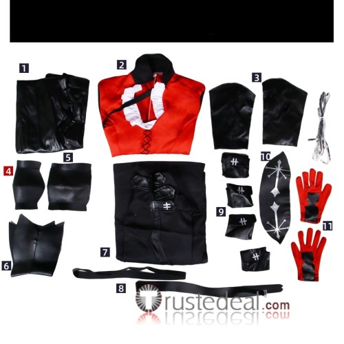 Final Fantasy XVI FF16 Clive Rosfield Black Red Cosplay Costume