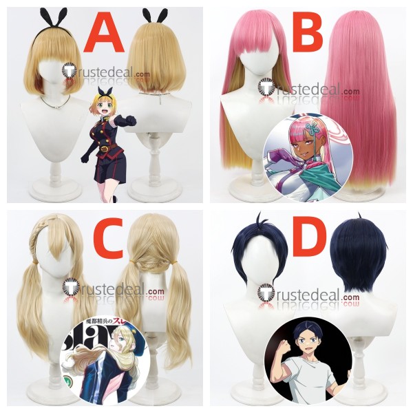 Chained Soldier Mato Seihei no Slave Shushu Suruga Fukuma Varvara Pilipenko Yuuki Wakura Blonde Pink Blue Cosplay Wigs