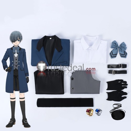 Black Butler Kuroshitsuji Emerald Witch Arc Kuroshitsuji Ciel Phantomhive Blue Suit Cosplay Costume