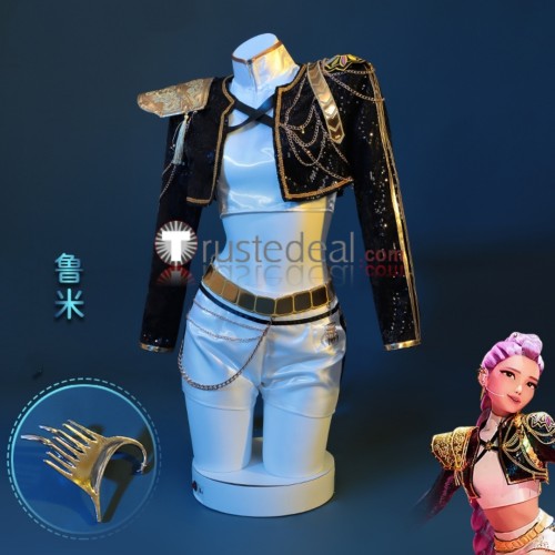 KPop Demon Hunters Rumi Golden Black Stage Cosplay Costume