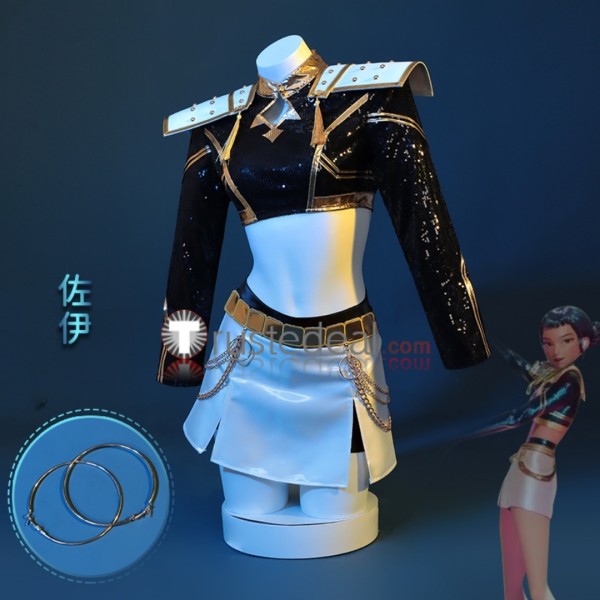 KPop Demon Hunters Zoey Golden Black Stage Cosplay Costume