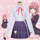 100 Kanojo Hakari Hanazono Shizuka Yoshimoto School Uniform Purple Cosplay Costume