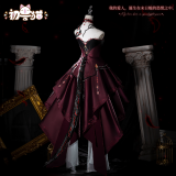 Love and Deepspace Sylus Abyssal Chaos Final Farewell Red Black Gothic Dress Cosplay Costume