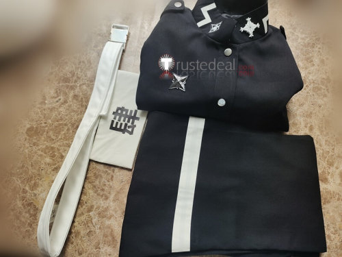 The Hundred Line Last Defense Academy Eito Aotsuki Black Cosplay Costume