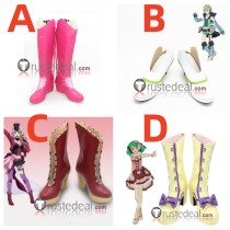 Macross Frontier Sheryl Nome‌ Ranka Lee Reina Prowler Pink White Red Yellow Cosplay Shoes Boots