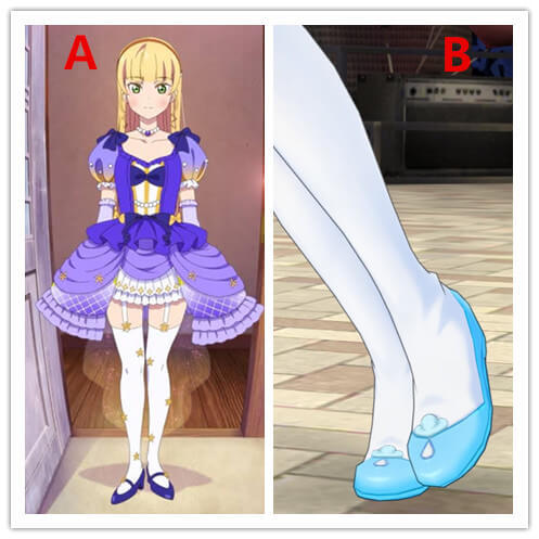Commission Love Live SuperStar Sumire Heanna Watanabe You Blue Cosplay Shoes Boots