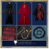 Fate Grand Order FGO Dante Alighieri Stage 3 Red Black Cosplay Costume