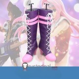 Macross Frontier Reina Prowler Makina Nakajima Freyja Wion Green Purple White Blue Cosplay Shoes Boots
