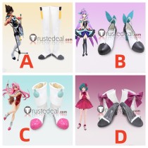 Macross Frontier Basara Nekki Mikumo Guynemer Mylene Flare Jenius Ranka Lee White Cosplay Shoes Boots