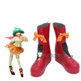 Macross Frontier Ranka Lee‌ Lynn Minmay Kaname Buccaneer Sheryl Nome Red Pink Black Cosplay Shoes Boots