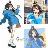 Pokemon Legends Z-A ZA Lida Corbeau Purple Black Brown Styled Cosplay Wig Hair Accessories Earrings