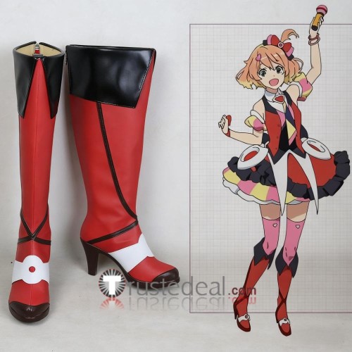 Macross Frontier Mikumo Guynemer Freyja Wion Red Blue Cosplay Shoes Boots