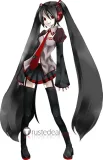 Vocaloid Zatsune Miku Black Cosplay Costume