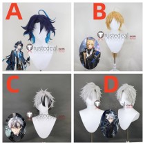 Arknights Lumen Mlynar‌ Adnachiel Steward Blue Blonde White Styled Cosplay Wig