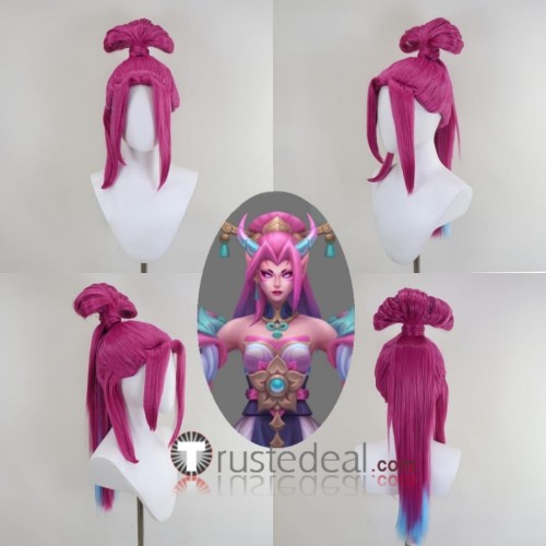 League of Legends LOL Spirit Blossom Zyra Pink Styled Cosplay Wig
