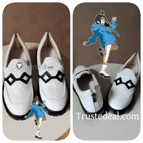 Pokemon Legends Z-A ZA Lida Corbeau White Purple Cosplay Shoes Boots