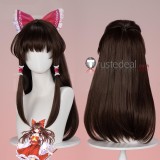 Touhou Reimu Hakurei Brown Cosplay Wig