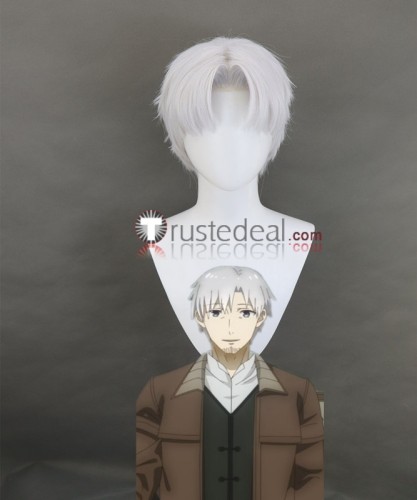 Spice and Wolf Kraft Lawrence Grey Silver White Styled Cosplay Wig