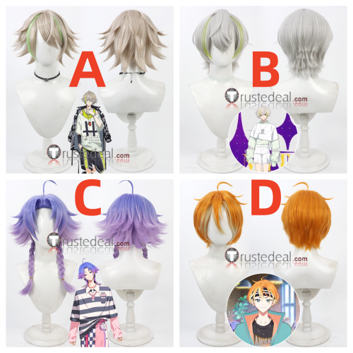 18TRIP Ryui Shiramitsu Toi Shiramitsu Netaro Yowa Akuta Isotake Grey Brown Purple Orange Cosplay Wigs