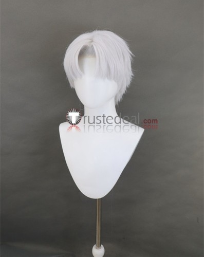 Grey Silver White Styled Cosplay Wig