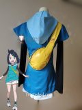 Commission Pokemon Horizons The Series Pocket Monsters Liko and Roy's Departure Liko New Outfit Blue Hoodie Cosplay Costume