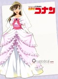 Detective Conan Ran Mouri Wedding Dress Pink Cosplay Costume