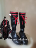 Limbus Company Heathcliff Sinclair Jia Qiu Hong Lu Lei Heng Red Black Cosplay Shoes Boots