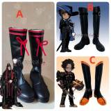 Limbus Company Heathcliff Sinclair Jia Qiu Hong Lu Lei Heng Red Black Cosplay Shoes Boots