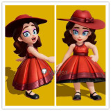 Commission Donkey Kong Bananza Pauline Diva Dress Red Cosplay Costume