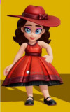 Commission Donkey Kong Bananza Pauline Diva Dress Red Cosplay Costume