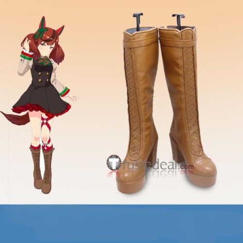 Uma Musume Pretty Derby Nice Nature White Brown Red Cosplay Boots Shoes