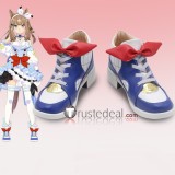 Uma Musume Pretty Derby Almond Eye Gold Ship Vivlos Golden Blue White Cosplay Boots Shoes