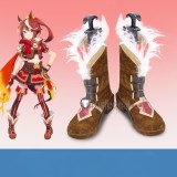 Uma Musume Pretty Derby Tokai Teio White Brown Purple Red Cosplay Boots Shoes
