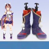 Uma Musume Pretty Derby Tokai Teio White Brown Purple Red Cosplay Boots Shoes