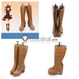 Uma Musume Pretty Derby Nice Nature White Brown Red Cosplay Boots Shoes