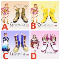 Uma Musume Pretty Derby T.M. Opera O 1st Anniversary Performance Yellow Golden White Cosplay Boots Shoes