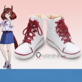 Uma Musume Pretty Derby Nice Nature White Brown Red Cosplay Boots Shoes