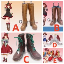 Uma Musume Pretty Derby Nice Nature White Brown Red Cosplay Boots Shoes
