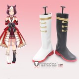 Uma Musume Pretty Derby Special Week Mejiro McQueen White Black Brown Cosplay Boots Shoes