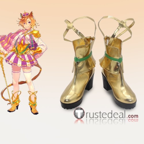 Uma Musume Pretty Derby T.M. Opera O 1st Anniversary Performance Yellow Golden White Cosplay Boots Shoes