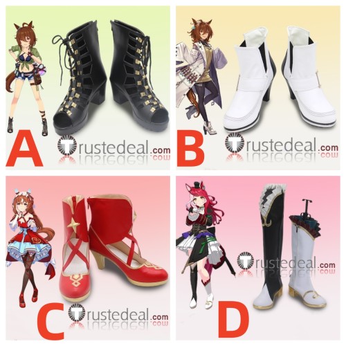 Uma Musume Pretty Derby Agnes Tachyon Still in Love Loves Only You Black White Red Cosplay Boots Shoes
