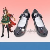 Uma Musume Pretty Derby Symboli Rudolf Maruzensky Brown Black Silver Cosplay Boots Shoes