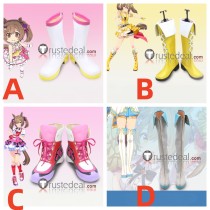 Uma Musume Pretty Derby Smart Falcon White Yellow Pink Cosplay Boots Shoes