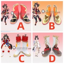 Uma Musume Pretty Derby Kitasan Black Red White Cosplay Boots Shoes