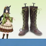 Uma Musume Pretty Derby Manhattan Cafe Curren Bouquetd'or Brown White Black Cosplay Boots Shoes