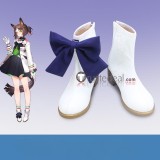 Uma Musume Pretty Derby Sirius Symboli Sakura Bakushin O Fine Motion Win Variation White Brown Black Cosplay Boots Shoes