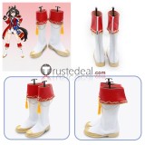Uma Musume Pretty Derby Kitasan Black Red White Cosplay Boots Shoes