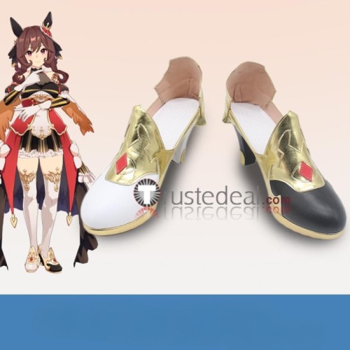 Uma Musume Pretty Derby Gentildonna Daitaku Helios Silence Suzuka Tazuna Hayakawa White Blue Green Cosplay Boots Shoes